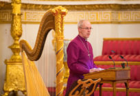 Archbishop of Canterbury Justin Welby makes a speech during a reception to mark the 50th Anniversary of the investiture of The Prince of Wales at Buckingham Palace in London on March 5, 2019.
