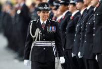 Metropolitan Police Commissioner Cressida Dick inspect police cadets at the Metropolitan Police Service Passing Out Parade to mark the graduation of 182 new recruits from the Metropolitan Police Academy, at Hendon, northwest London on November 3, 2017.