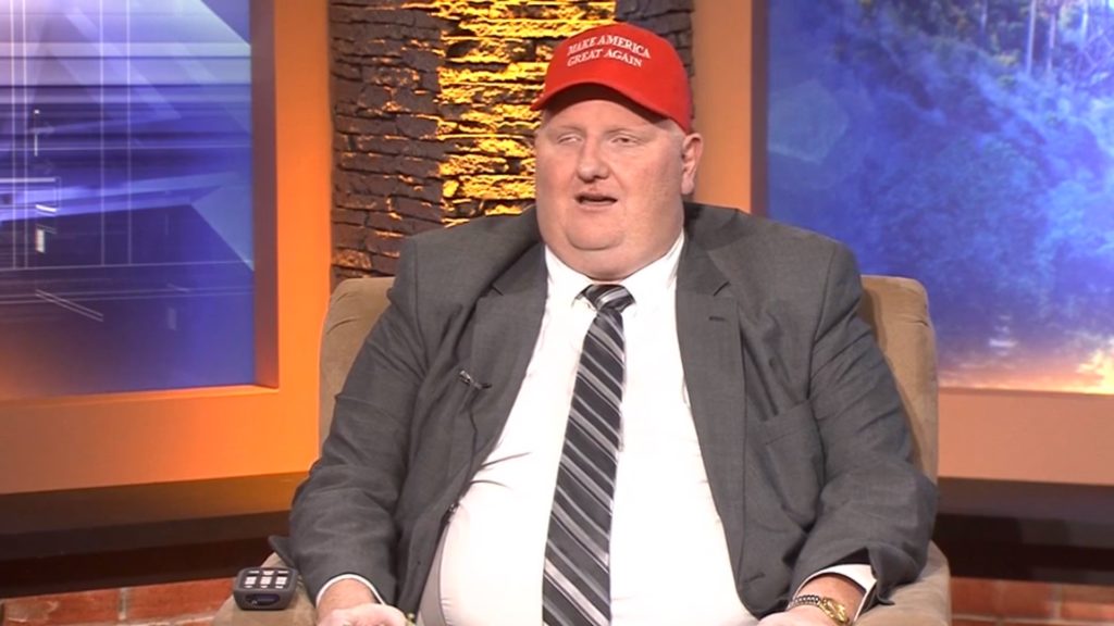 Republican lawmaker Eric Porterfield sported a 'Make America Great Again' hat during his interview with WWVA