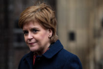 Scottish First Minister Nicola Sturgeon, who has defended transgender rights, speaks to media outside the Houses of Parliament on January 16, 2019 in London, England.
