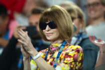 Anna Wintour watches a game at the 2019 Australian Open, where she called out Margaret Court and the PM Scott Morrison's LGBT rights record.