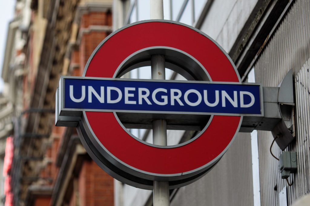 The London Underground logo. Three men were caught having gay sex on the London Underground