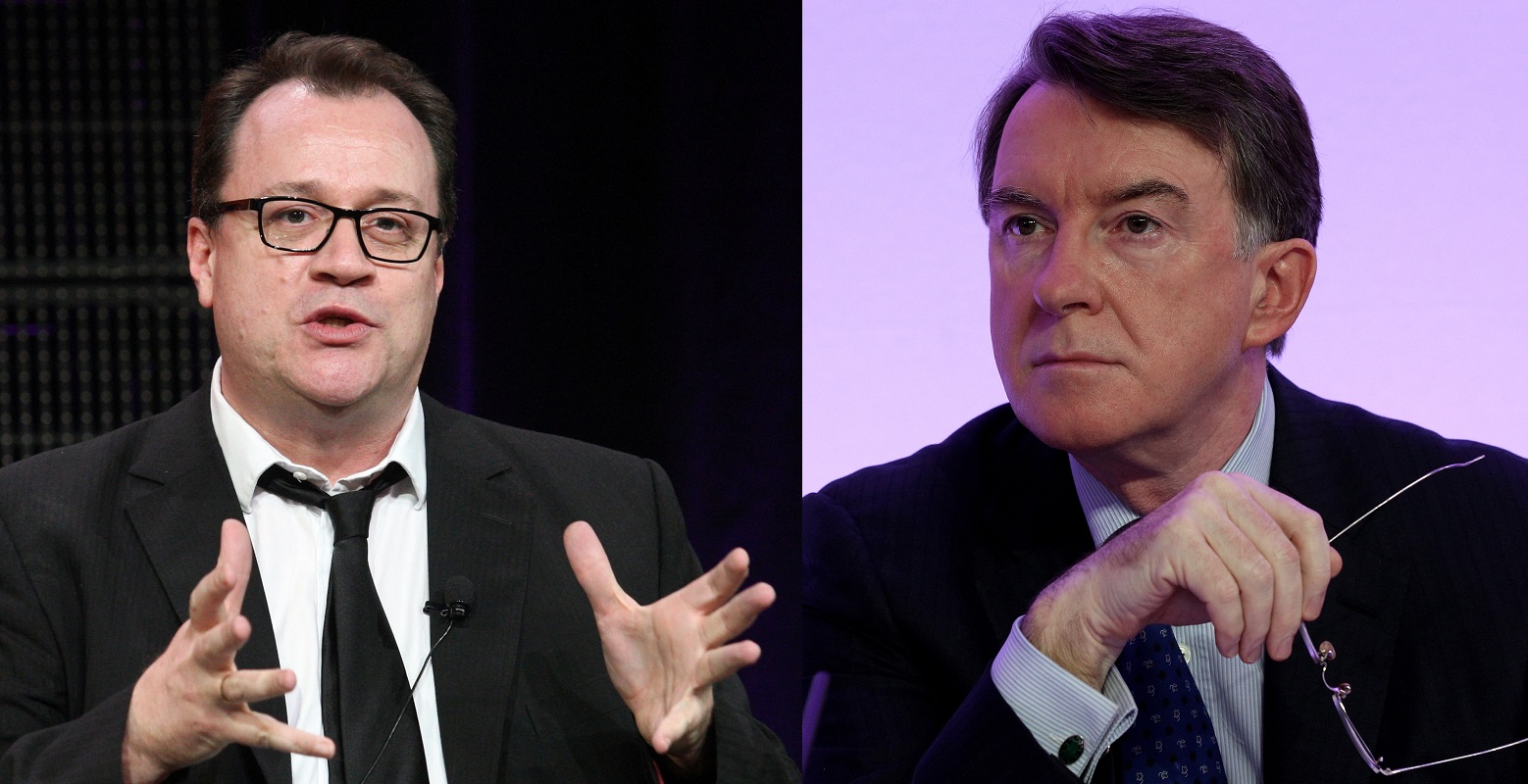 Russell T Davies and Peter Mandelson