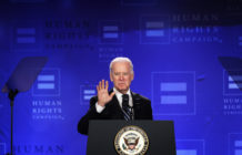 US Vice President Joseph Biden addresses the Spring Equality Convention of Human Rights Campaign (HRC) March 6, 2015 in Washington, DC.