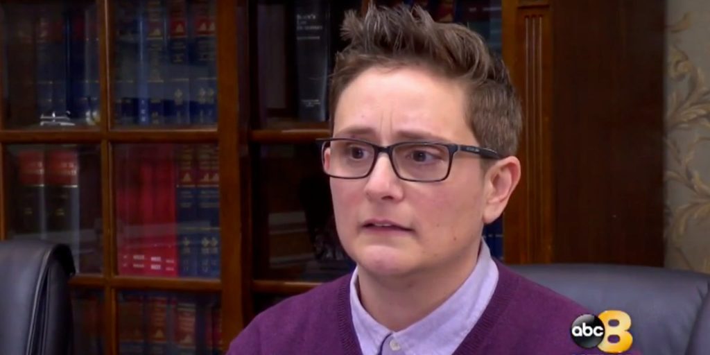 Former teacher Dina Persico, who is suing her school district saying she was harassed because she is a lesbian