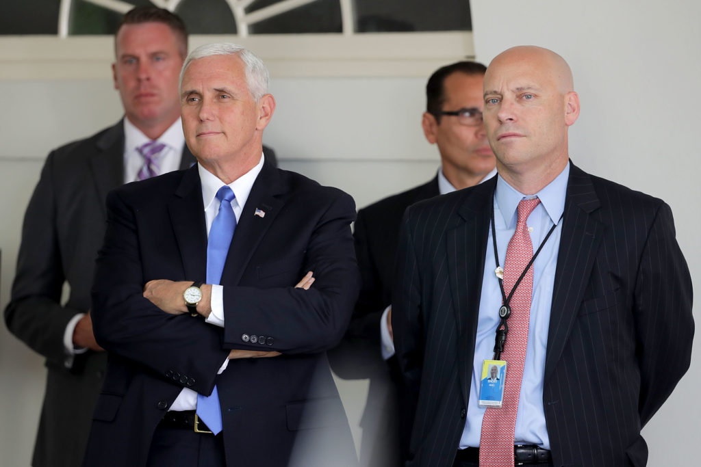 US Vice President Mike Pence and senior aide Marc Short