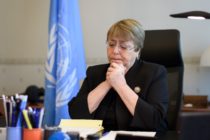 United Nations (UN) High Commissioner for Human Rights Michelle Bachelet on September 3, 2018 in Geneva.