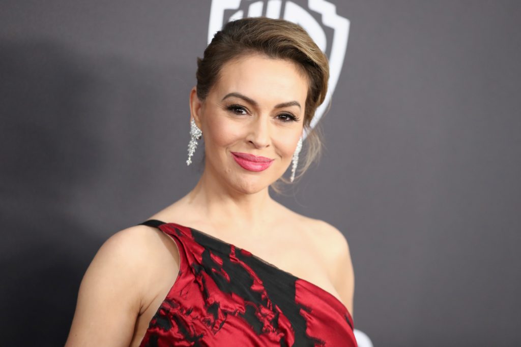 Alyssa Milano attends the InStyle And Warner Bros. Golden Globes After Party 2019 at The Beverly Hilton Hotel on January 6, 2019 in Beverly Hills, California.