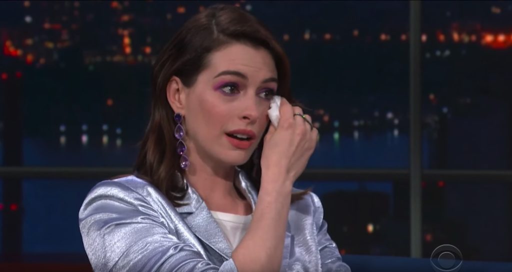 Anne Hathaway could not contain her excitement at meeting RuPaul.