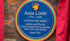 The new Anne Lister blue plaque, which was unveiled on February 28 2019.