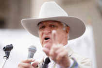 Bob Katter MP speaks on the steps of Parliament House on May 25, 2016 in Melbourne, Australia.