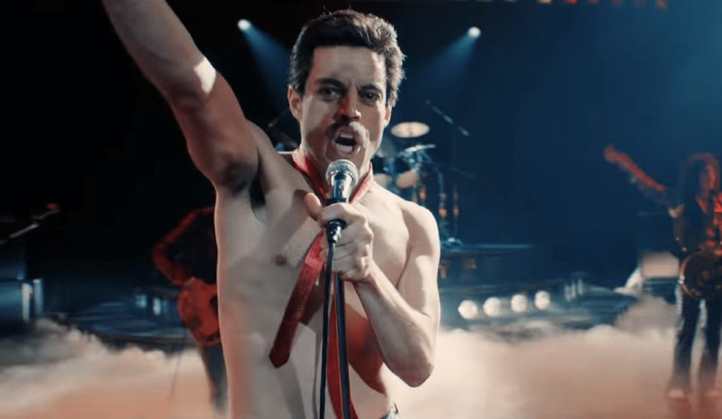A shirtless Rami Malek as Freddie Mercury in the biopic Bohemian Rhapsody, which is reportedly set to come out in China
