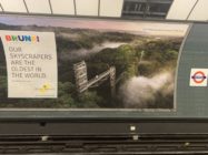 An advert promoting Brunei seen at the TfL station in Vauxhall, London.