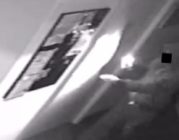 CCTV footage shows a thief entering the Gay Center.
