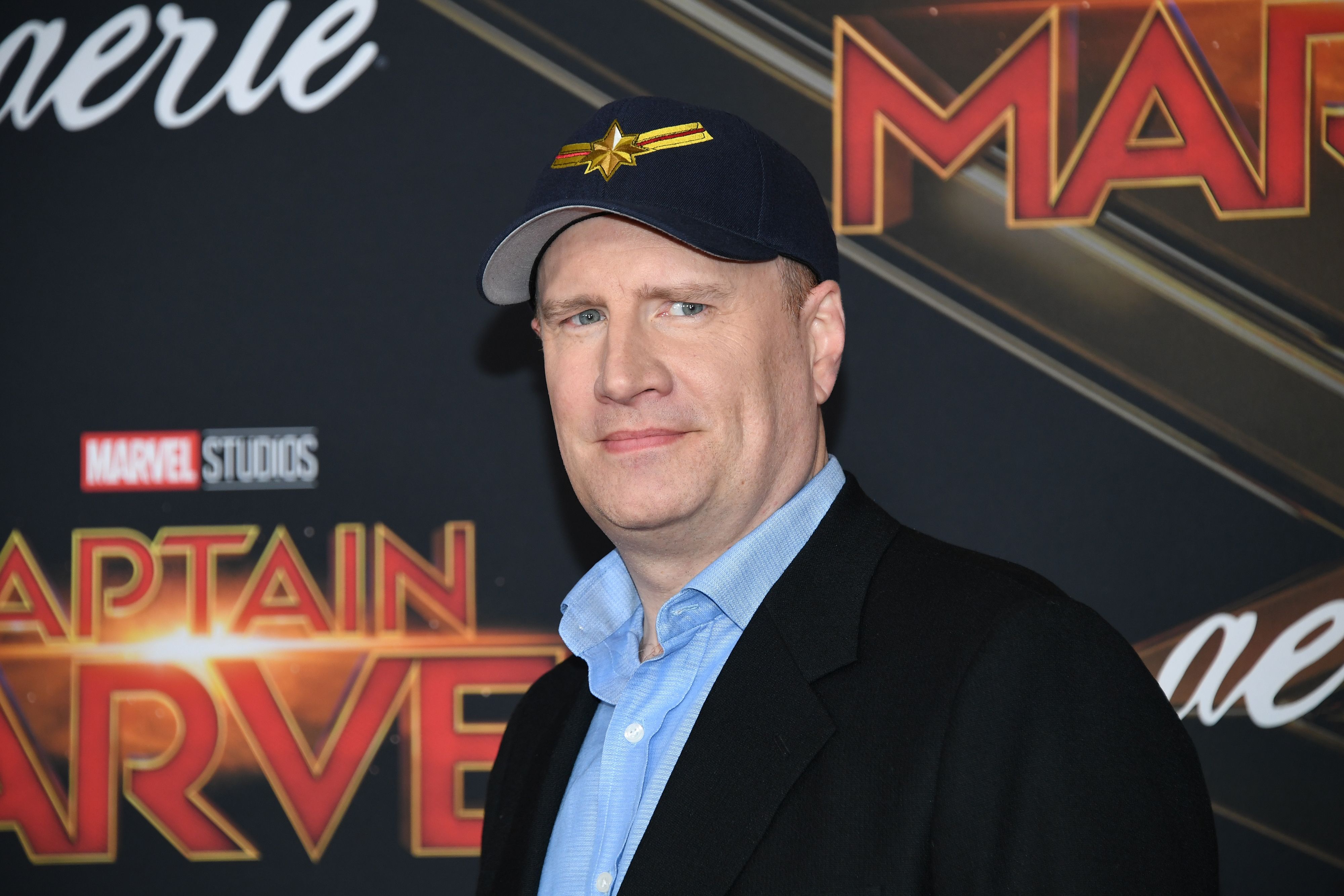 US producer Kevin Feige attends the world premiere of "Captain Marvel" in Hollywood, California, on March 4, 2019.
