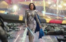 Bisexual Marvel character Valkyrie walks towards the camera in Thor: Ragnarok.