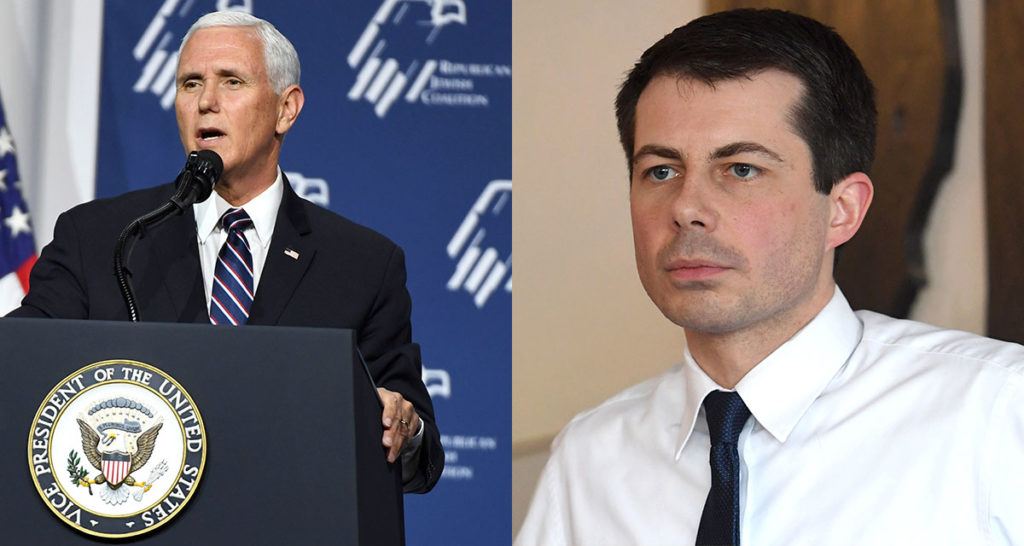 Vice President Mike Pence and Democratic candidate Pete Buttigieg