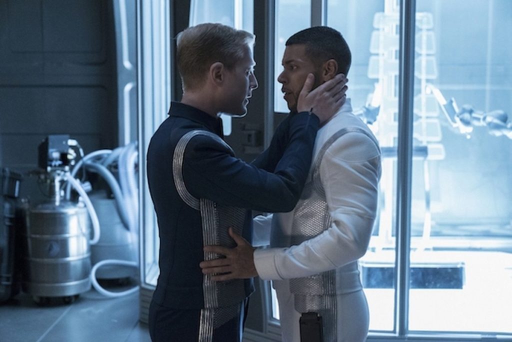 Star Trek: Discovery actors Anthony Rapp and Wilson Cruz embrace during season one.