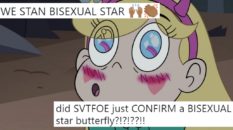 A still from Disney Channel show Star vs. the Forces of Evil with tweets overlaid.