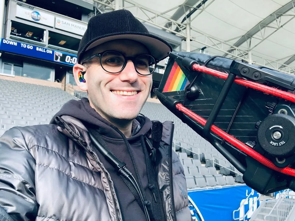 An Instagram photo of Super Bowl cameraman Scott Winer