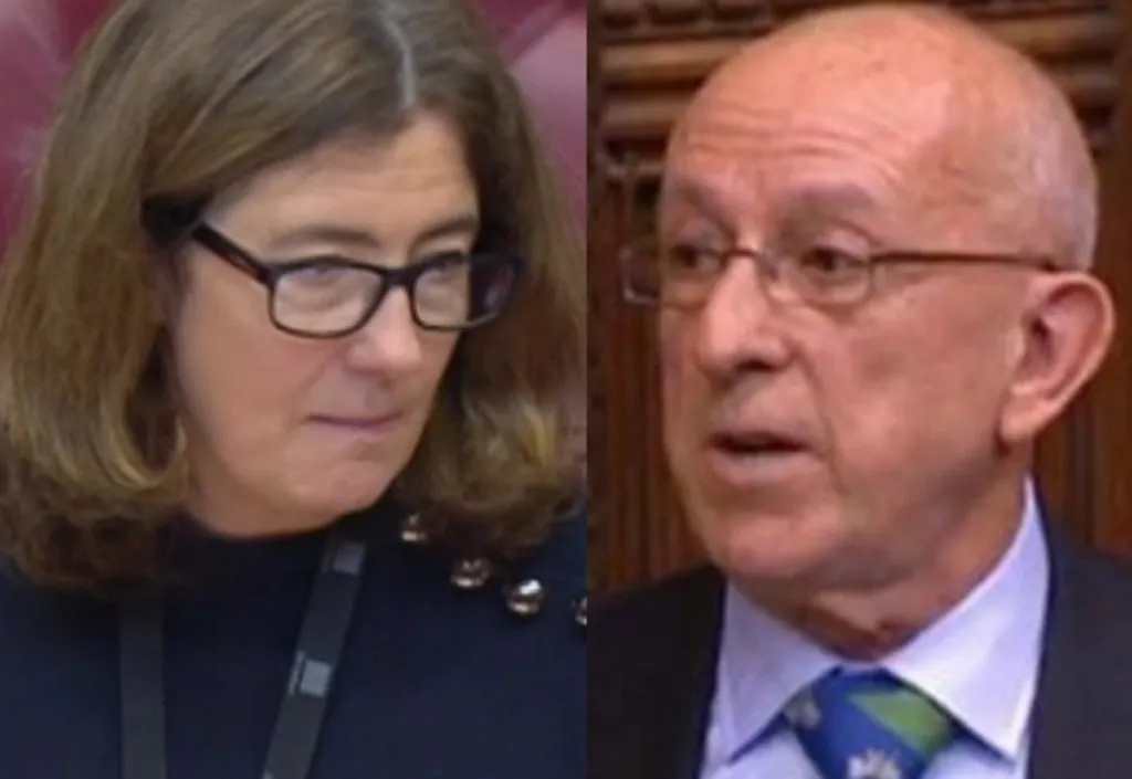Baroness Williams and Lord Hayward speaking in the House of Lords during a debate on bringing same-sex marriage to Northern Ireland