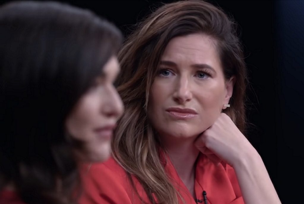 Rachel Weisz and Kathryn Hahn at The Hollywood Reporter's actresses roundtable in March 2019.