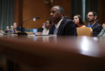 Housing and Urban Development Secretary Ben Carson testifies on Capitol Hill in Washington, DC.