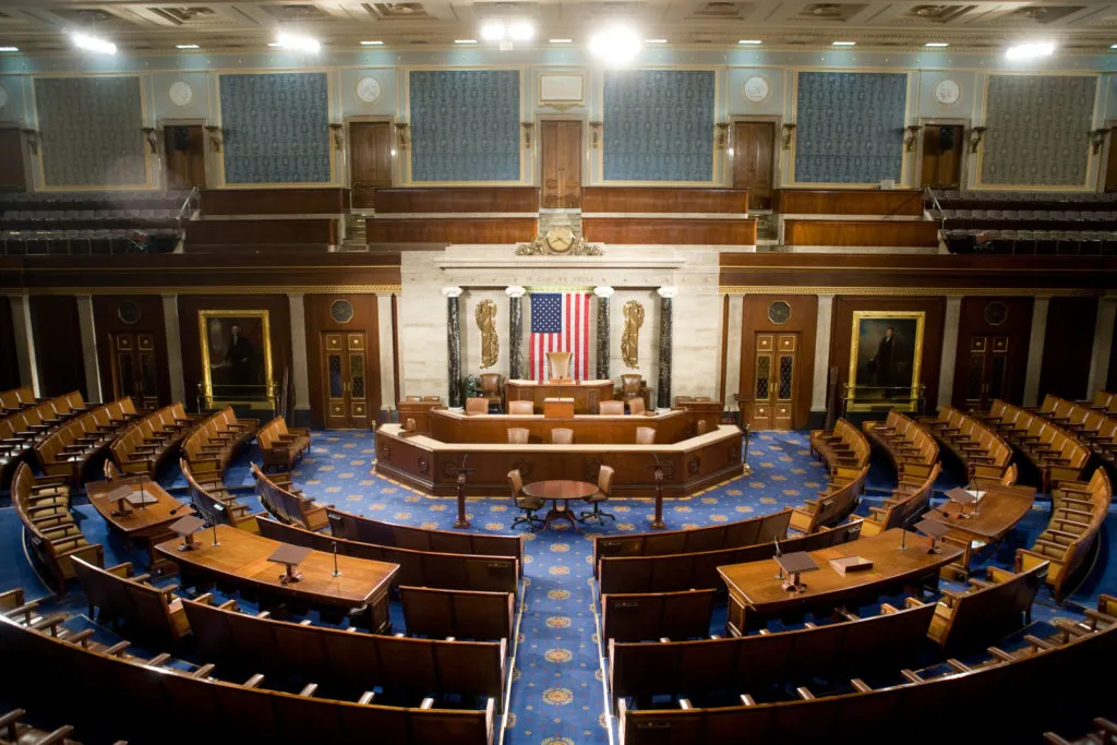 Congress: The US House of Representatives chamber in Washington, DC