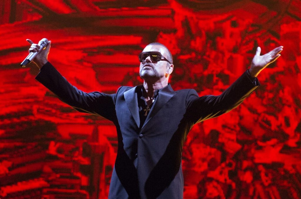British singer George Michael performs on stage during a charity gala for the benefit of Sidaction, at the Opera Garnier in Paris, on September 9, 2012. Sidaction is a charity event which aims to collect money for the struggle against AIDS virus. AFP PHOTO MIGUEL MEDINA (Photo credit should read MIGUEL MEDINA/AFP/GettyImages)