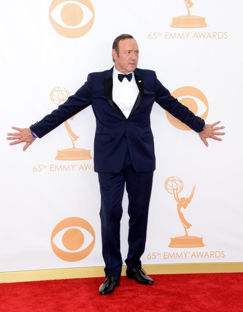 LOS ANGELES, CA - SEPTEMBER 22: Actor Kevin Spacey arrives at the 65th Annual Primetime Emmy Awards held at Nokia Theatre L.A. Live on September 22, 2013 in Los Angeles, California. (Photo by Jason Merritt/Getty Images)