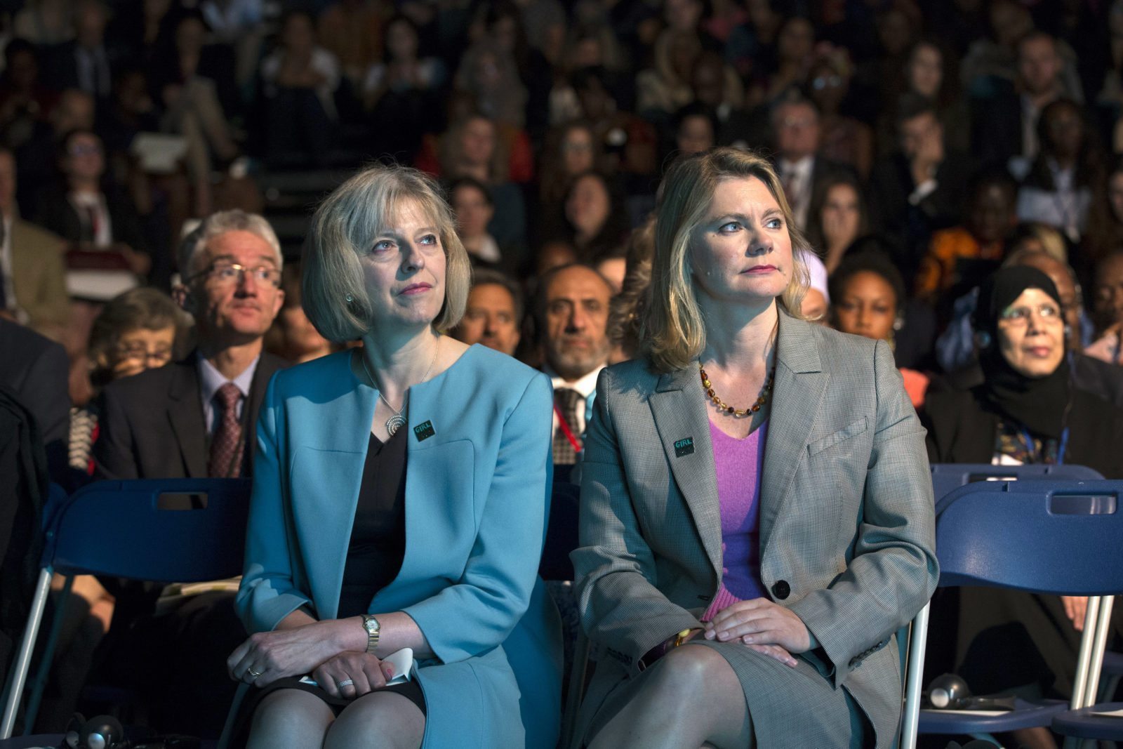 Theresa May and Justine Greening (Photo by Oli Scarff/Getty Images)