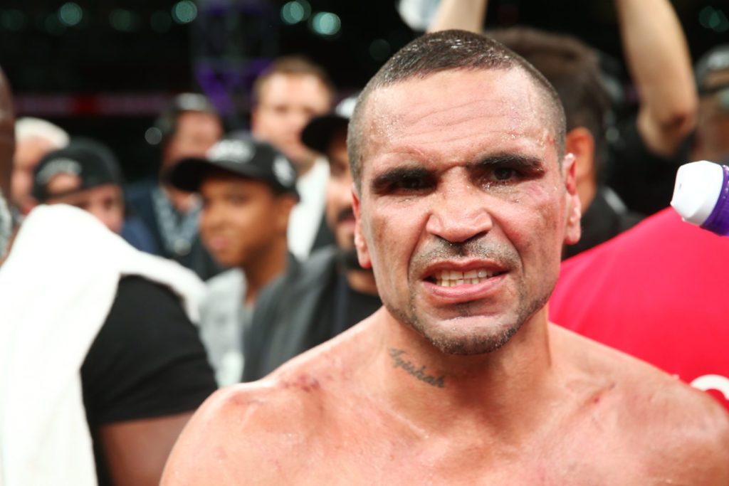 ADELAIDE, AUSTRALIA - FEBRUARY 03: Australian boxer Anthony Mundine looks on after his cruiserweight bout with Danny Green at Adelaide Oval on February 3, 2017 in Adelaide, Australia. (Photo by Morne de Klerk/Getty Images)
