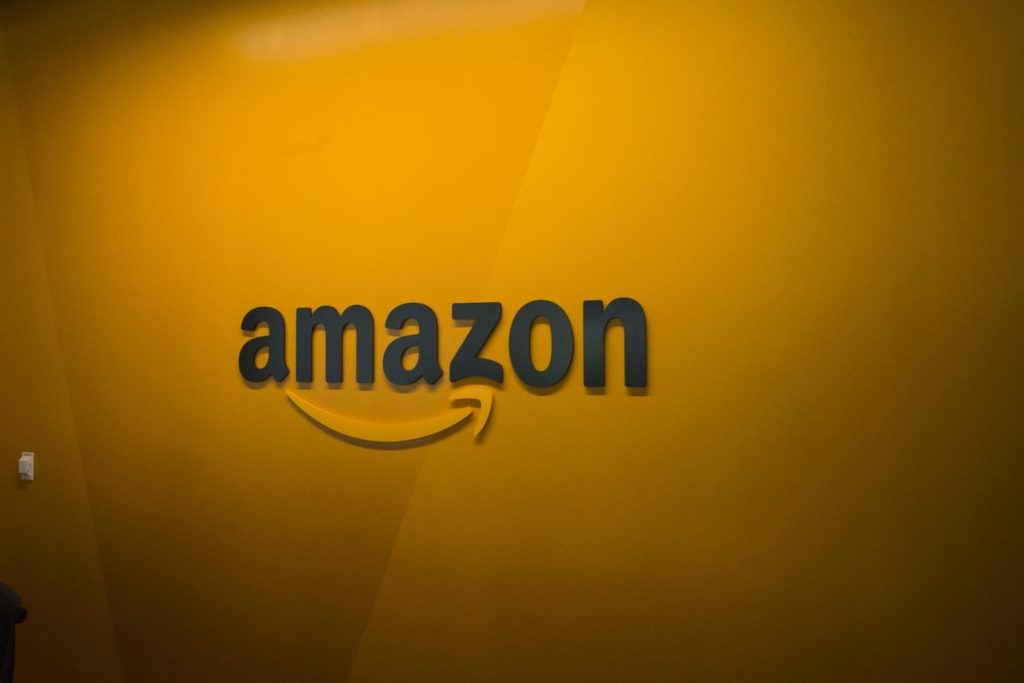 SEATTLE, WA - JUNE 16: An Amazon logo is seen inside the Amazon corporate headquarters on June 16, 2017 in Seattle, Washington. Amazon announced that it will buy Whole Foods Market, Inc. for over $13 billion. (Photo by David Ryder/Getty Images)