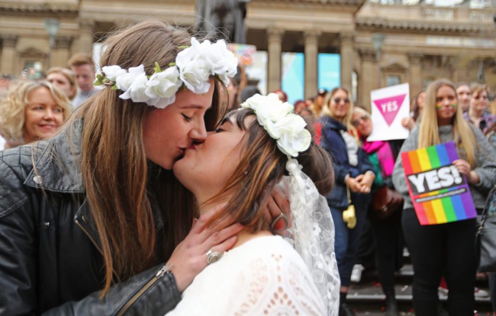 A mass-same-sex wedding in Australia