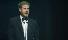 LONDON, ENGLAND - OCTOBER 12: Prince Harry talks after receiving a posthumous Attitude Legacy Award on behalf of his mother Diana, Princess of Wales, at the Attitude Awards on October 12, 2017 in London, England. Attitude Magazine is awarding the prize to the late Princess Diana in honour of her significant work in drawing attention to HIV/AIDS. (Photo by Frank Augstein - WPA Pool/Getty Images)