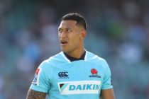 SYDNEY, AUSTRALIA - MARCH 18: Israel Folau of the Waratahs looks on during the round five Super Rugby match between the Waratahs and the Rebels at Allianz Stadium on March 18, 2018 in Sydney, Australia. (Photo by Mark Metcalfe/Getty Images)