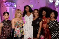 MJ Rodriguez, Hailie Sahar, Dominique Jackson, Janet Mock, Angelica Ross, and Charlayne Woodard at the FX 'Pose' Ball in Harlem on June 2, 2018 (Andrew Toth/Getty for FX Networks)