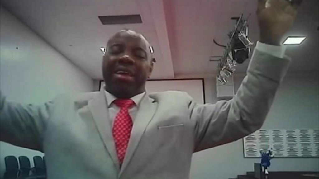 Pastor Gbenga Samuel attempting to "cure" an undercover ITV reporter of his homosexuality