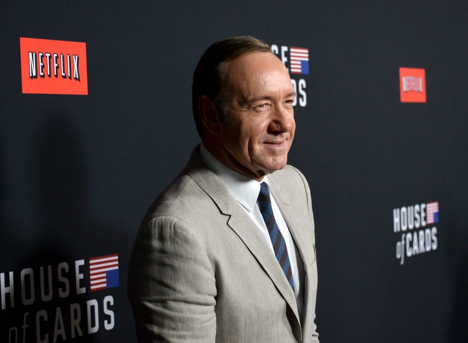 LOS ANGELES, CA - FEBRUARY 13: Producer/actor Kevin Spacey arrives at the special screening of Netflix's "House of Cards" Season 2 at the Directors Guild Of America on February 13, 2014 in Los Angeles, California. (Photo by Kevin Winter/Getty Images)