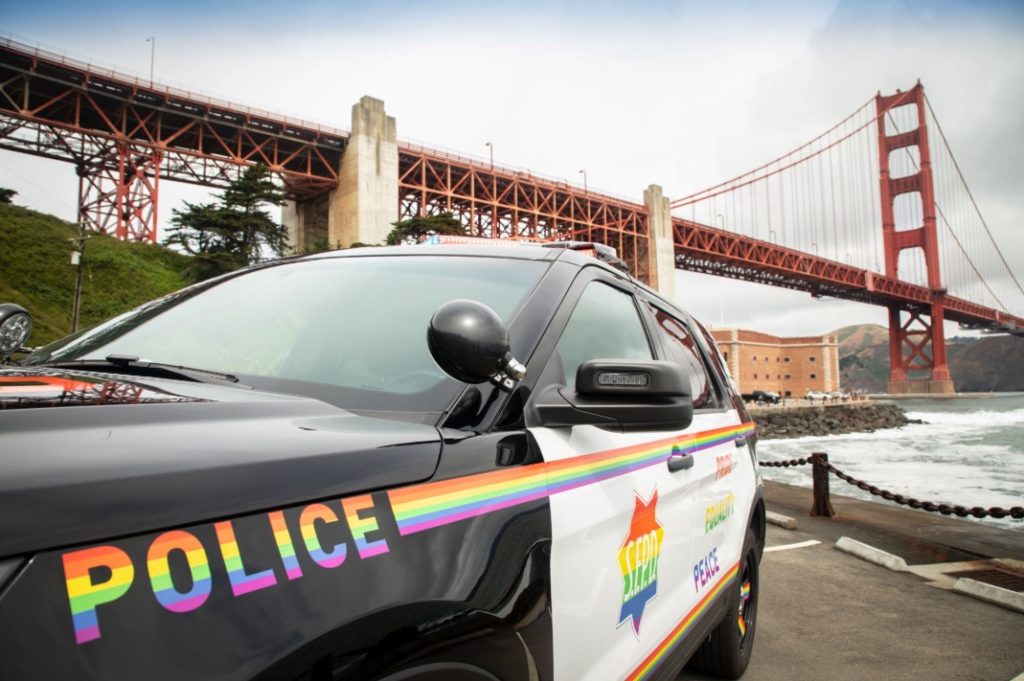 San Francisco Police Department's Pride-themed patrol car