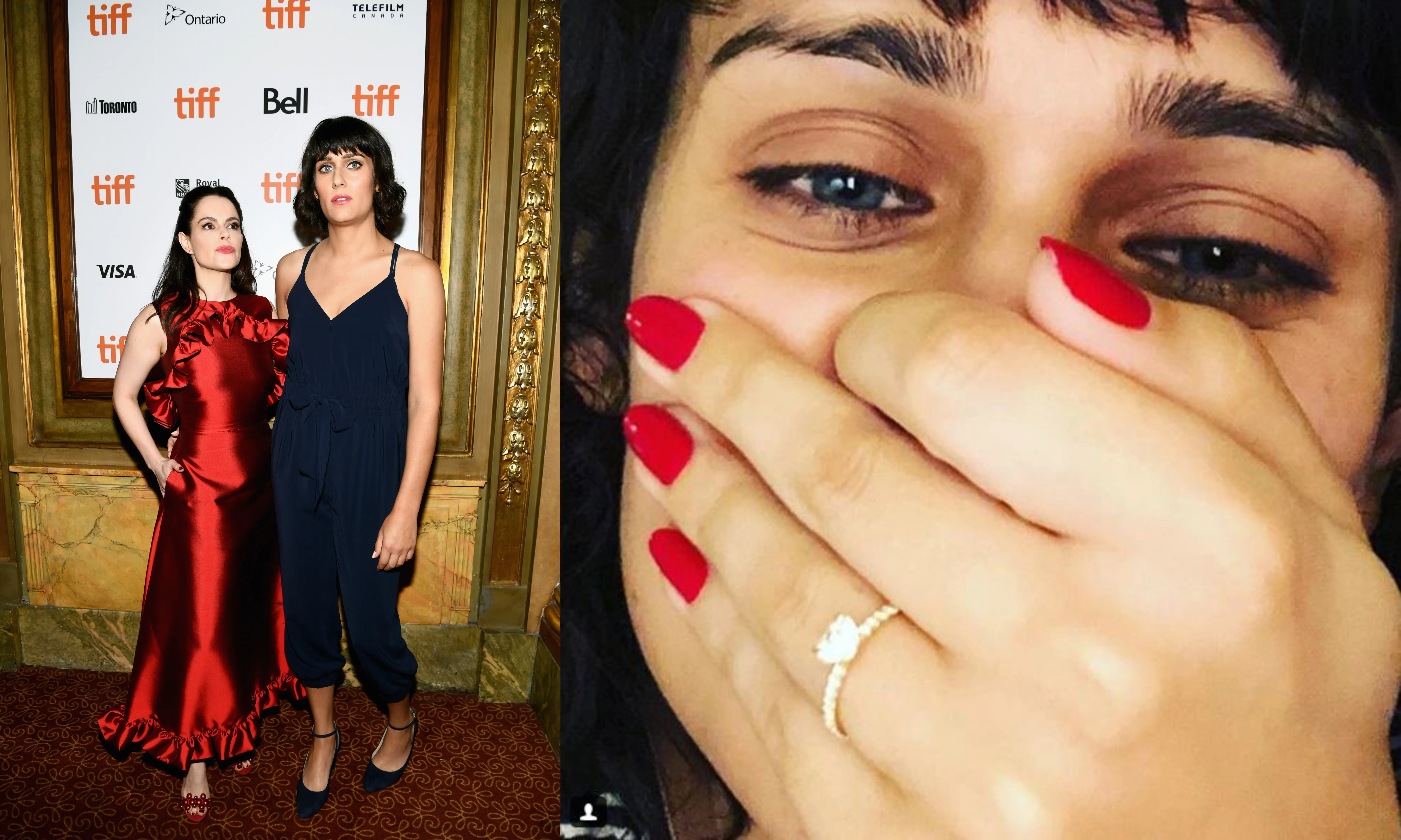 Teddy Geiger and Emily Hampshire engaged