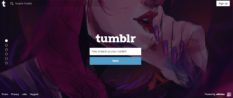 Log in page for Tumblr with illustration saying how to back up your content