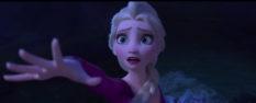 Elsa in a purple dress in the Frozen 2 trailer