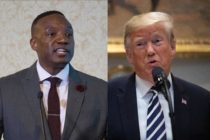 Photos of former The Apprentice season 1 runner-up Kwame Jackson and President Donald Trump