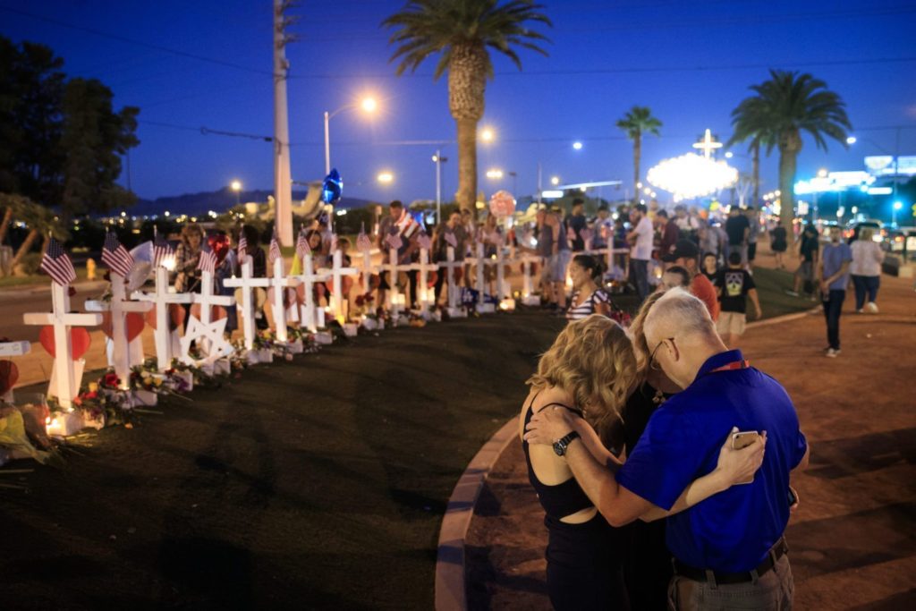 Memorial for the Las Vegas shooting (Drew Angerer/Getty Images)