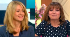 Esther McVey and Lorraine Kelly on Good Morning Britain.