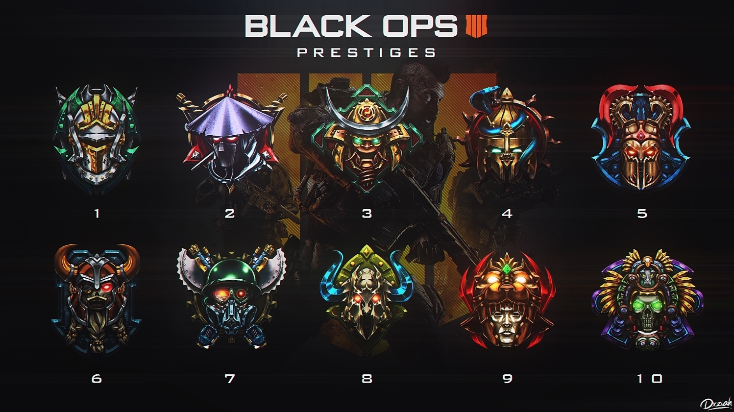 Check out the new Call of Duty: Black Ops 4 prestige emblems.