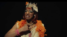 An actor plays Marsha P Johnson in the Pride Jubilee video.