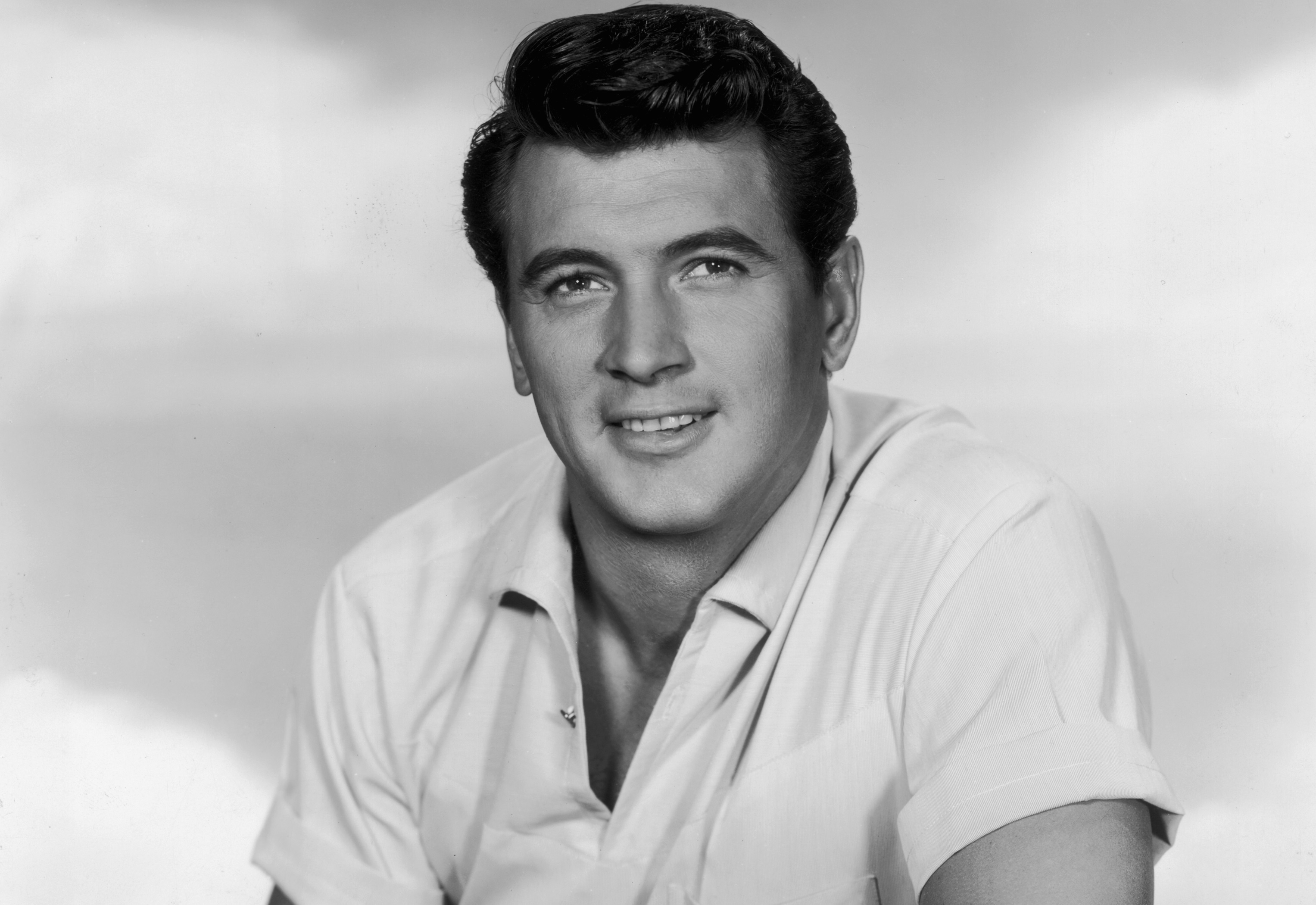 American film star Rock Hudson poses for a photo in 1956