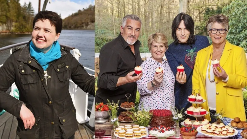 Ruth Davidson and the Great British Bake Off (Getty Images/Channel 4)